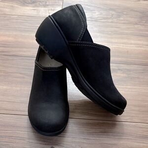 L.L. Bean Black Suede Clogs
